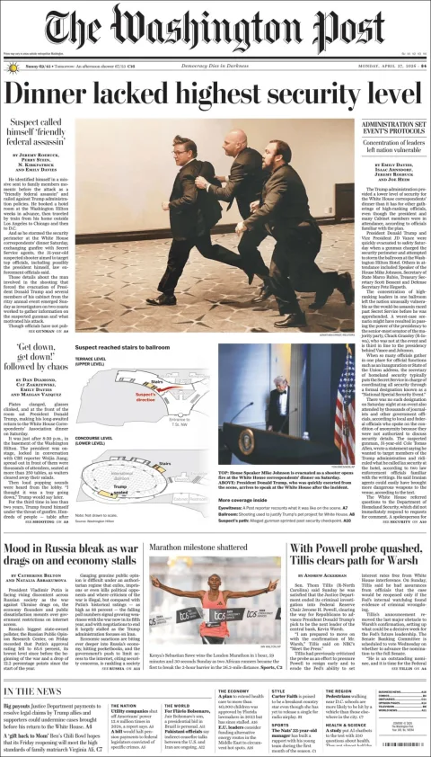 Portada de The Washington Post