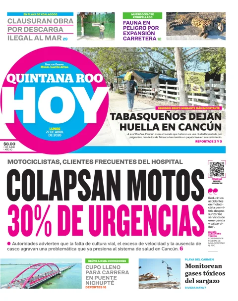 Portada de Quintana Roo Hoy (portada)