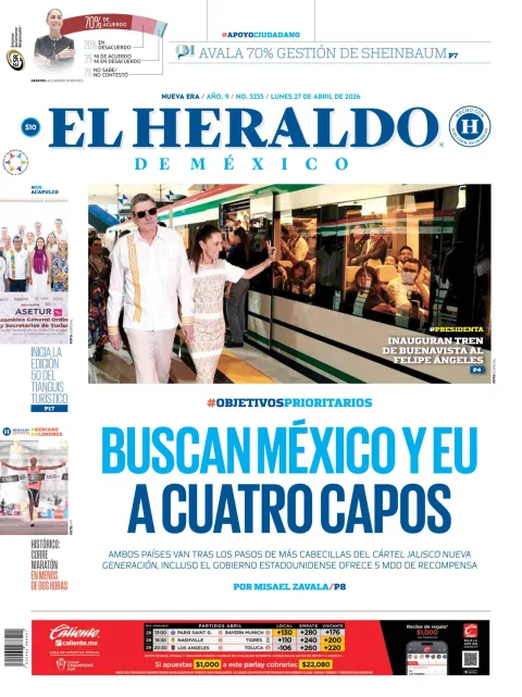 Portada de El Heraldo de Mexico