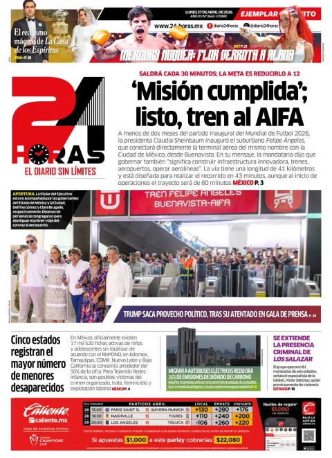 Portada de 24 Horas