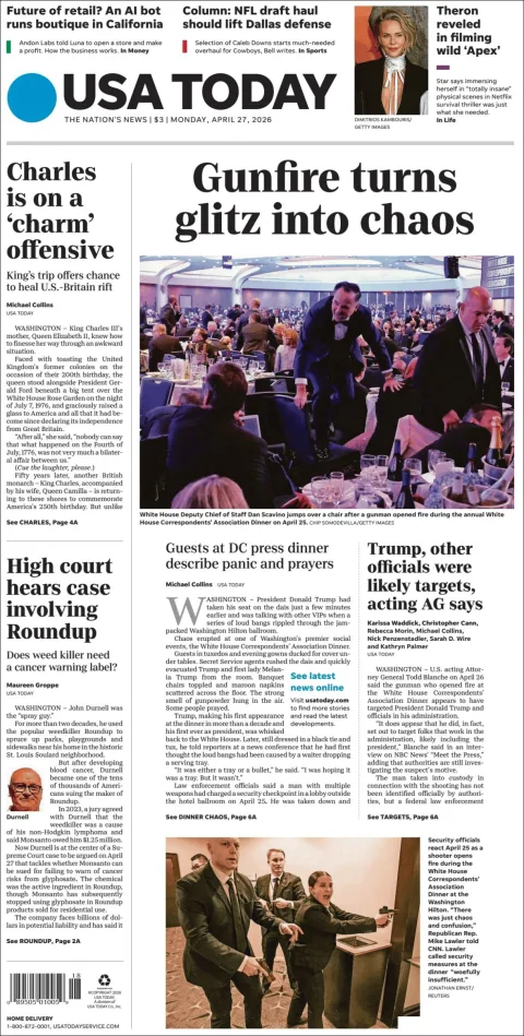 Portada de Usa Today