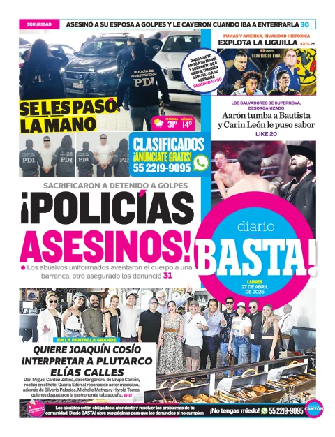 Portada de Basta! (contraportada)