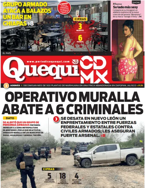 Portada de Quequi CDMX (contraportada) del lunes, 27 de abril de 2026