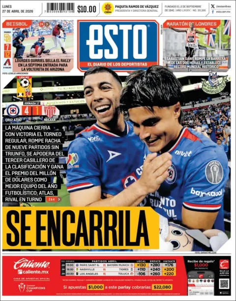 Portada de Esto del lunes, 27 de abril de 2026