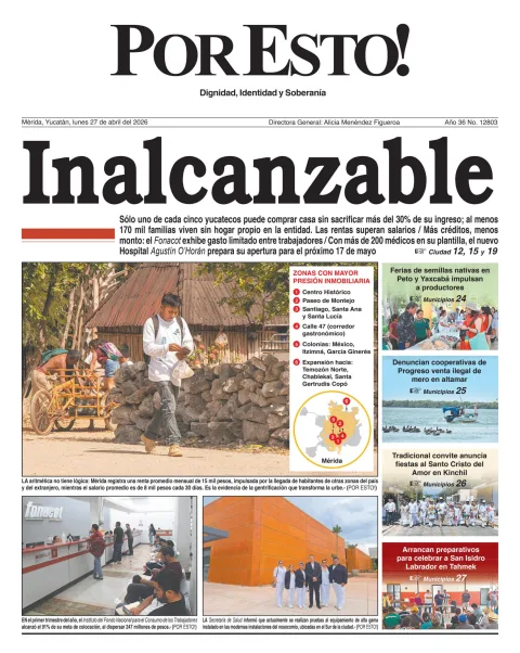 Portada de Por Esto (merida, Yucatan) del 2026-04-27