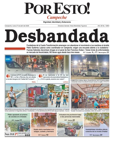 Portada de Por Esto (campeche) del 2026-04-27
