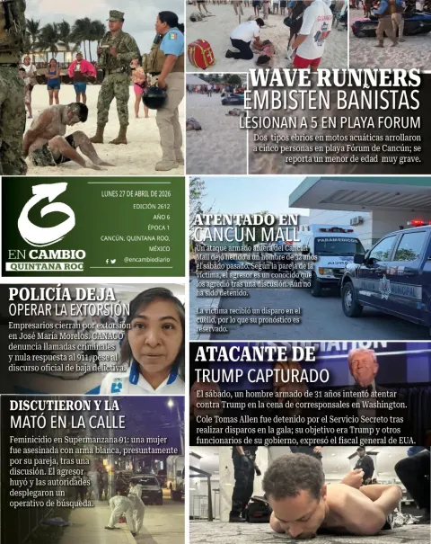 Portada de En Cambio - Quintana Roo (contraportada) del lunes, 27 de abril de 2026