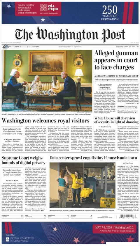 Portada de The Washington Post