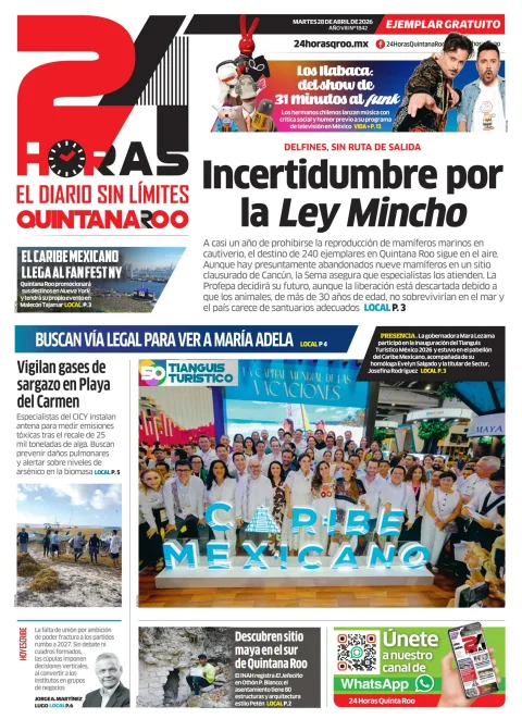 Portada de 24 Horas Quintana Roo