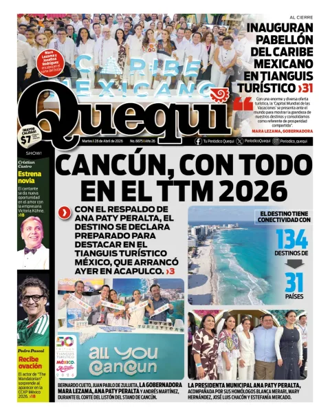Portada de Quequi del martes, 28 de abril de 2026