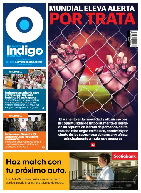 Portada de Reporte Indigo Nacional del martes, 28 de abril de 2026