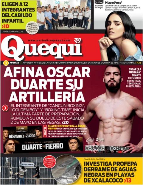 Portada de Quequi (contraportada) del martes, 28 de abril de 2026