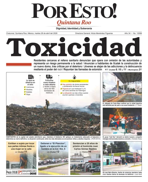 Portada de Por Esto (quintana Roo Chetumal) del 2026-04-28