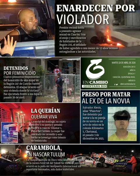 Portada de En Cambio - Quintana Roo (contraportada) del martes, 28 de abril de 2026
