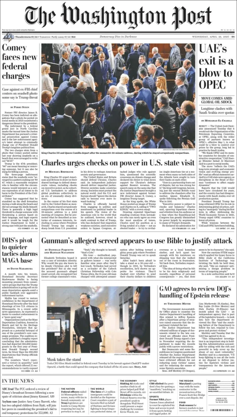 Portada de The Washington Post
