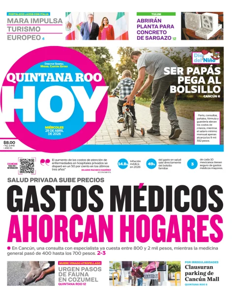 Portada de Quintana Roo Hoy (portada)