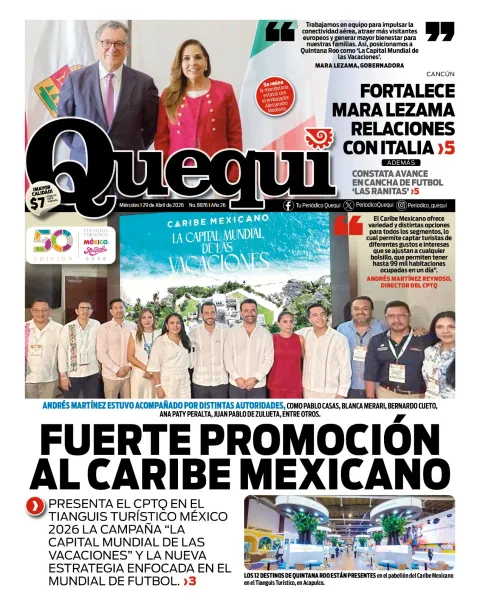 Portada de Quequi del miércoles, 29 de abril de 2026