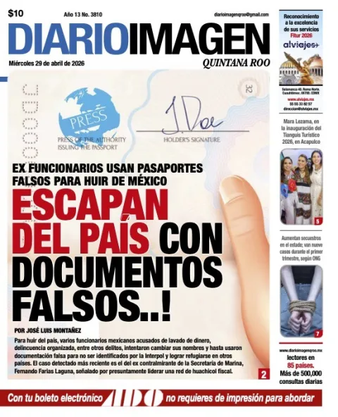 Portada de Diario Imagen Quintana Roo del miércoles, 29 de abril de 2026