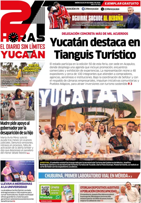 Portada de 24 Horas Yucatan del 2026-04-29