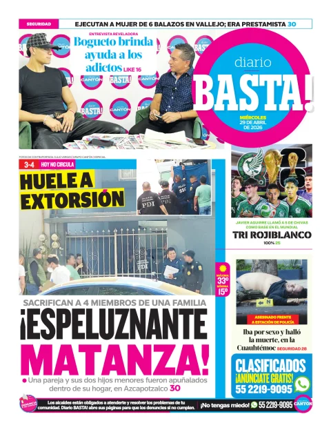 Portada de Basta! (contraportada)