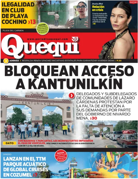 Portada de Quequi (contraportada) del miércoles, 29 de abril de 2026