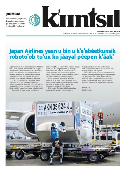 Portada de La Jornada - Kiintsil del miércoles, 29 de abril de 2026