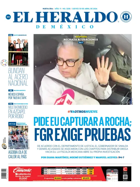 Portada de El Heraldo de Mexico