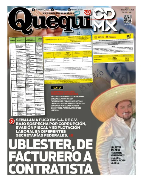 Portada de Quequi CDMX del jueves, 30 de abril de 2026