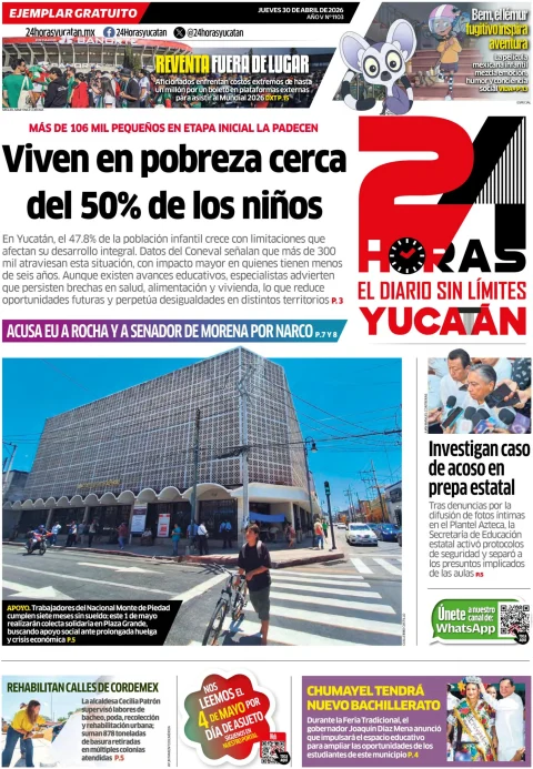 Portada de 24 Horas Yucatan del 2026-04-30