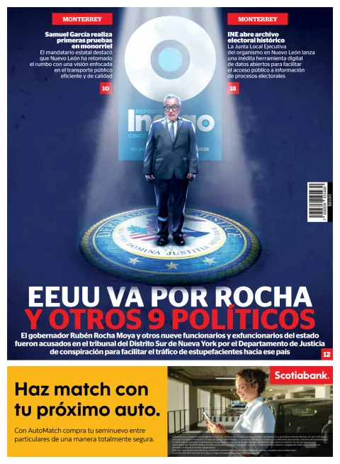 Portada de Reporte Indigo Monterrey del jueves, 30 de abril de 2026