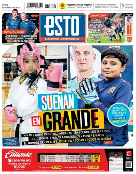 Portada de Esto del jueves, 30 de abril de 2026