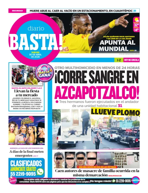 Portada de Basta! (contraportada)