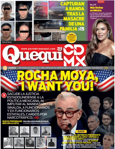 Portada de Quequi CDMX (contraportada) del jueves, 30 de abril de 2026