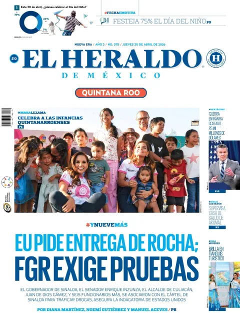 Portada de El Heraldo de Mexico - Quintana Roo