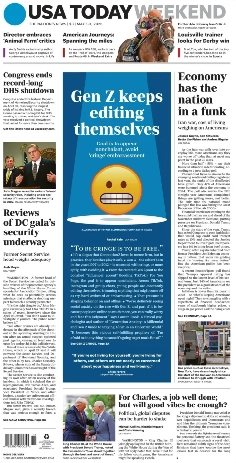 Portada de Usa Today