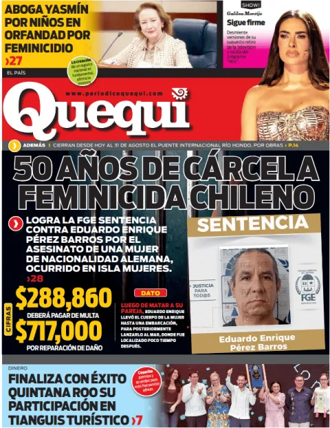 Portada de Quequi (contraportada) del viernes, 1 de mayo de 2026