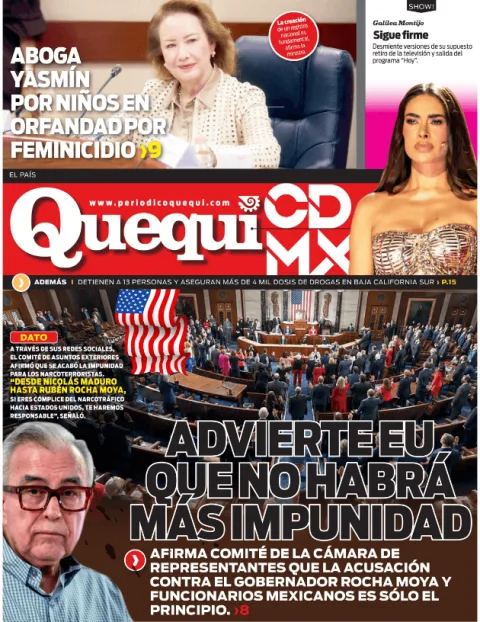 Portada de Quequi CDMX (contraportada) del viernes, 1 de mayo de 2026