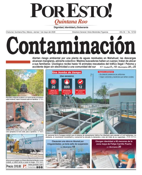 Portada de Por Esto (quintana Roo Chetumal)