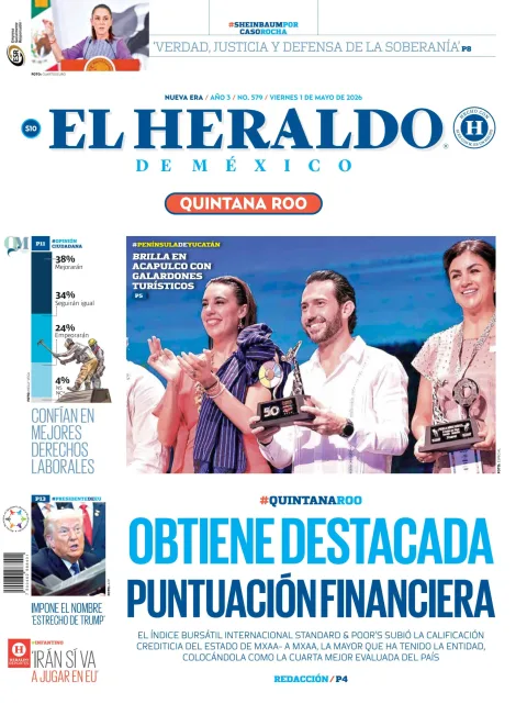 Portada de El Heraldo de Mexico - Quintana Roo