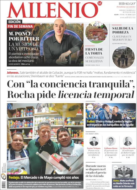 Portada de Milenio Hidalgo del sábado, 2 de mayo de 2026