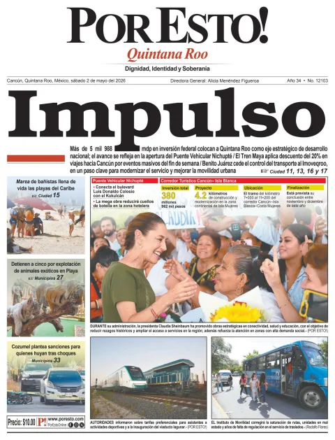 Portada de Por Esto (quintana Roo Cancun)