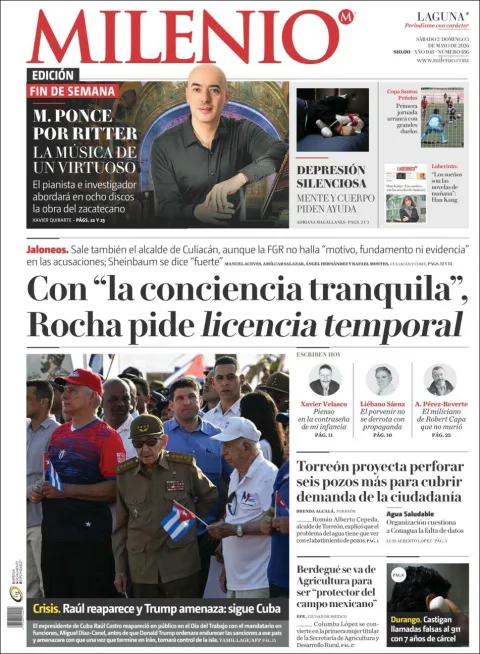 Portada de Milenio Laguna del sábado, 2 de mayo de 2026