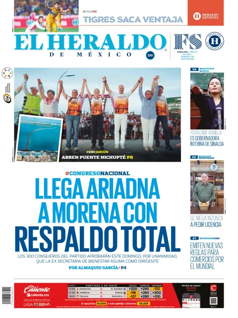 Portada de El Heraldo de Mexico