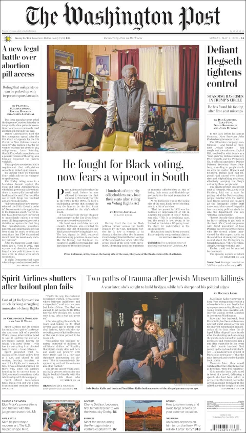 Portada de The Washington Post