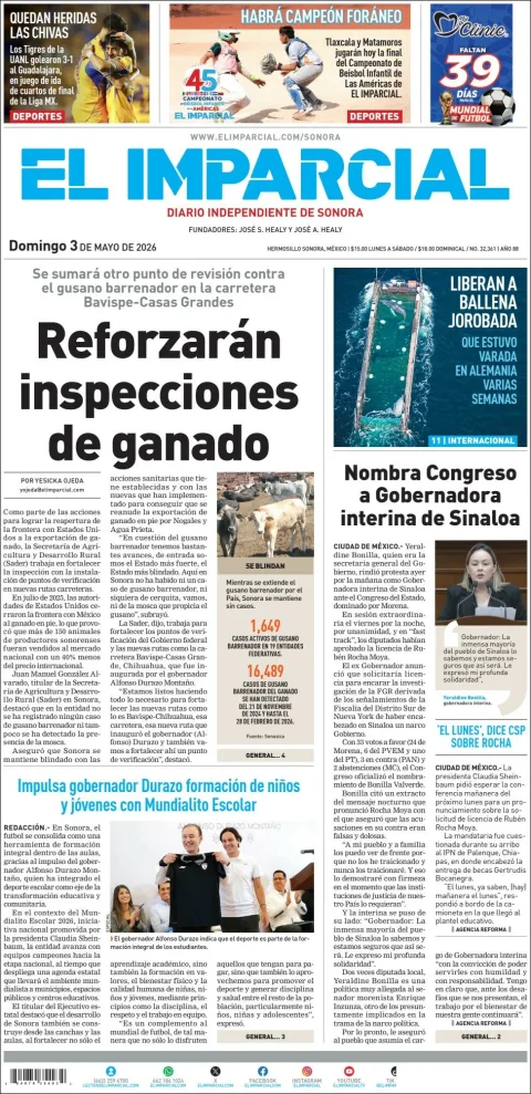 Portada de El Imparcial