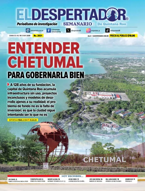 Portada de El Despertador de Quintana Roo del lunes, 4 de mayo de 2026