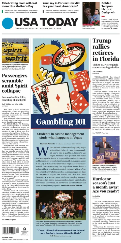 Portada de Usa Today