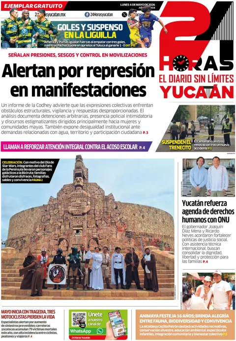 Portada de 24 Horas Yucatan