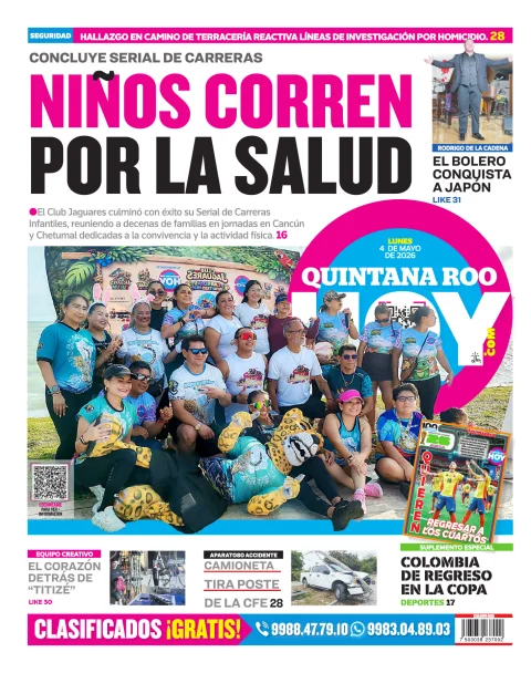 Portada de Quintana Roo Hoy (contraportada)