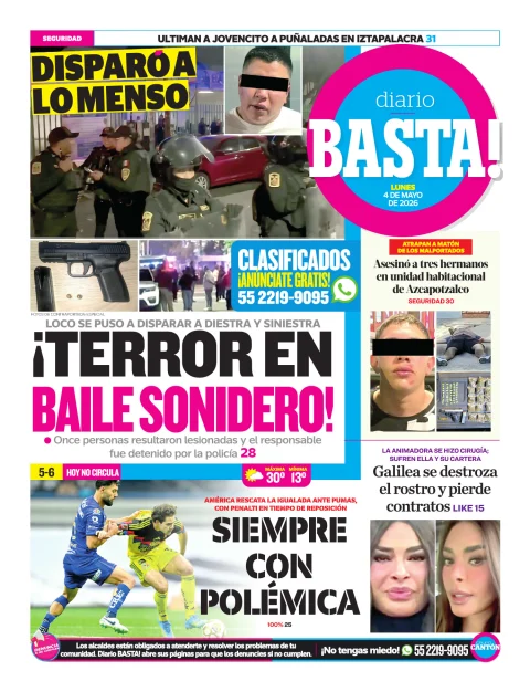 Portada de Basta! (contraportada)